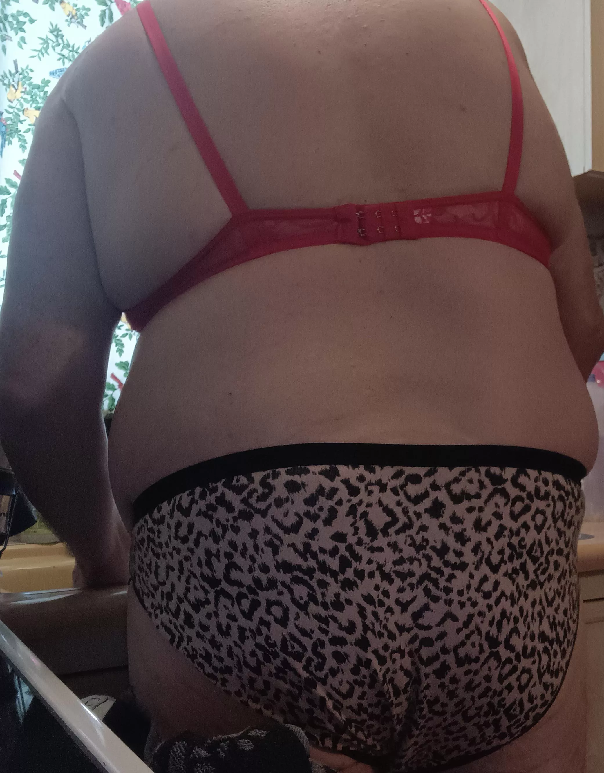 Ordered to do housework in mismatched bra and panties