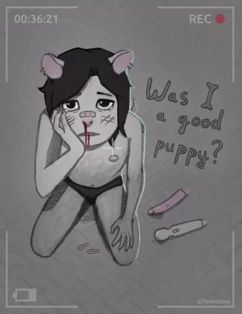 POV: you see this rat on the way from work and decide to have some fun with it (OC)