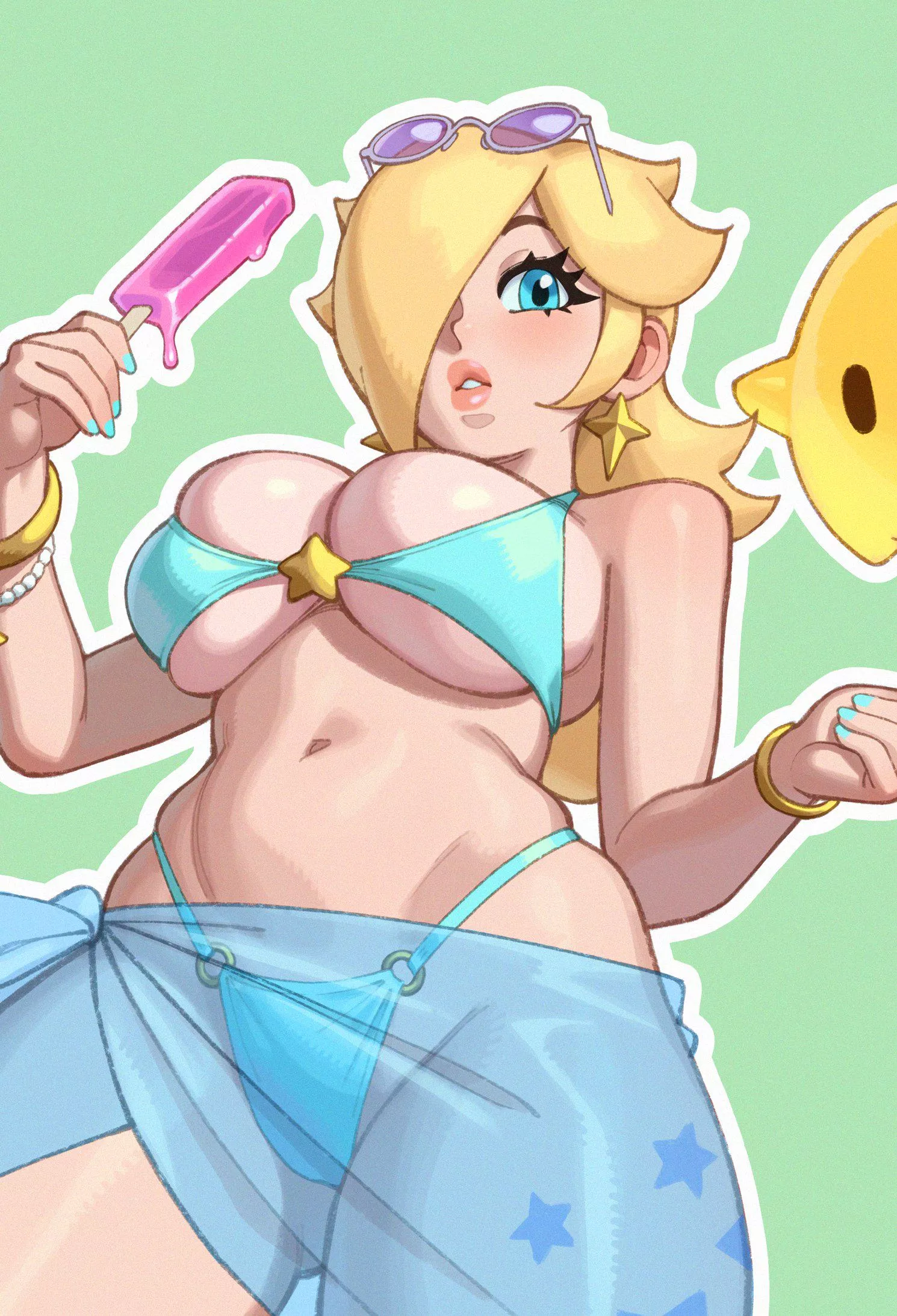 Rosalina enjoying her summer [Super Mario Bros]