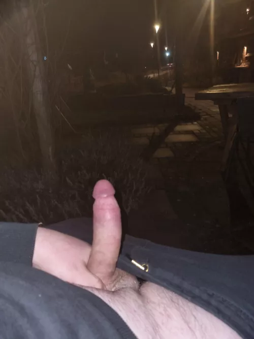 Stroking my dick out in the open
