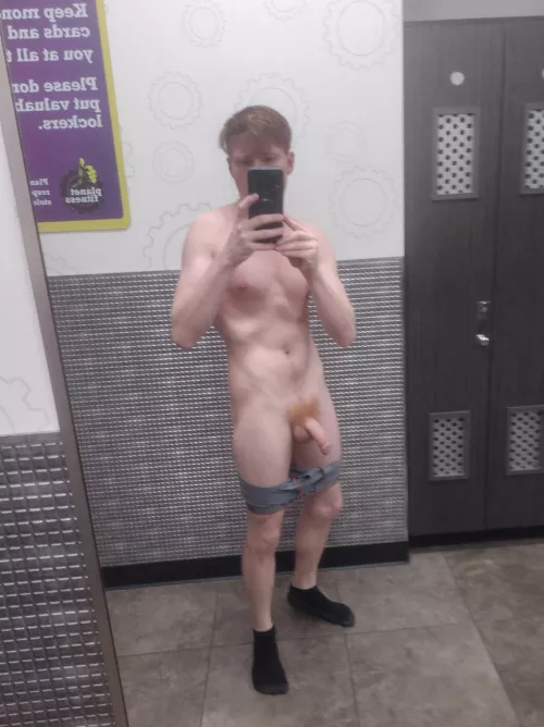 The guy standing next to me gave me a weird look taking this pic before hitting the showers