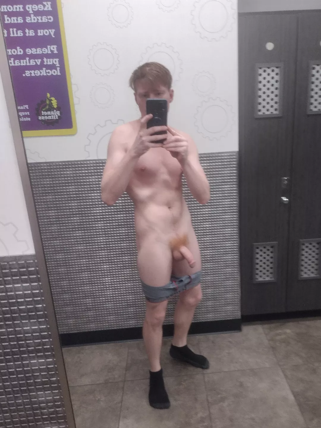 The guy standing next to me gave me a weird look taking this pic before hitting the showers