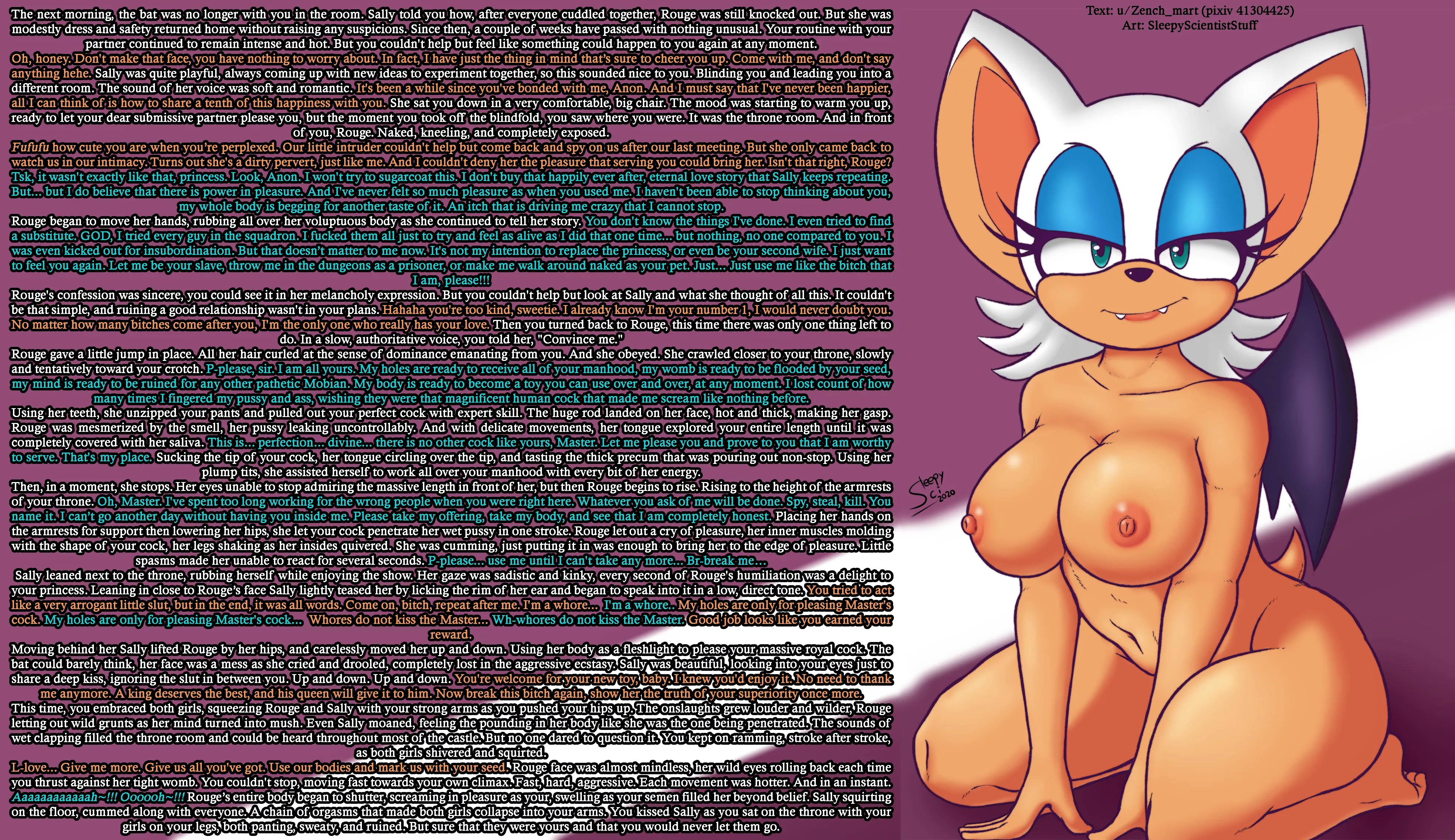 The Improvement of Mobian-Human Relationships. Part #3 [Threesome] [Human'd] [Maledom] [Creampie] [Femsub] [Commission] | Art: SleepyScientistStuff