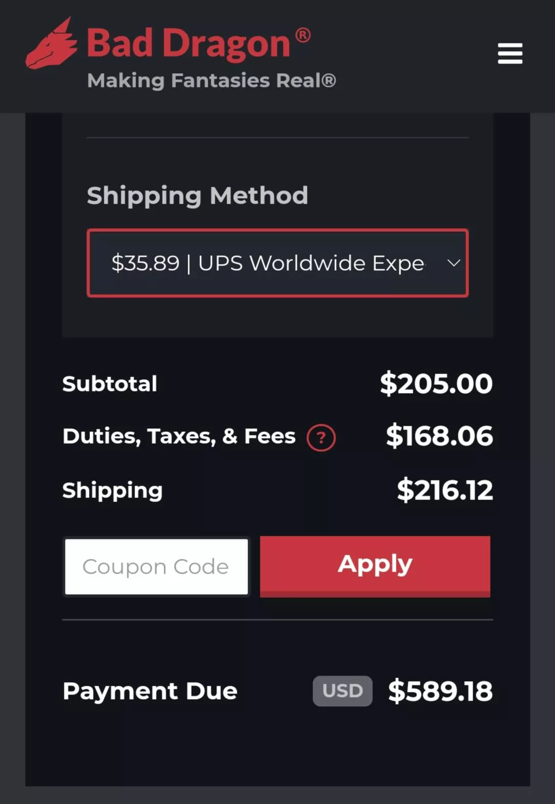 This is the highest shipping price I've ever seen