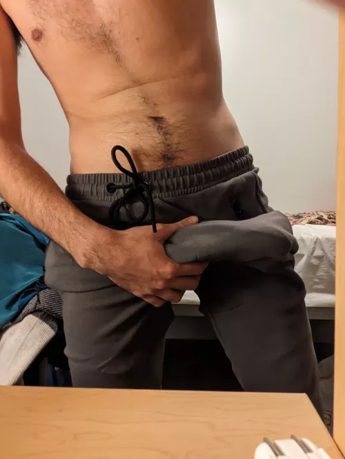 Too horny to leave my dorm. Do you think my roomates would notice?