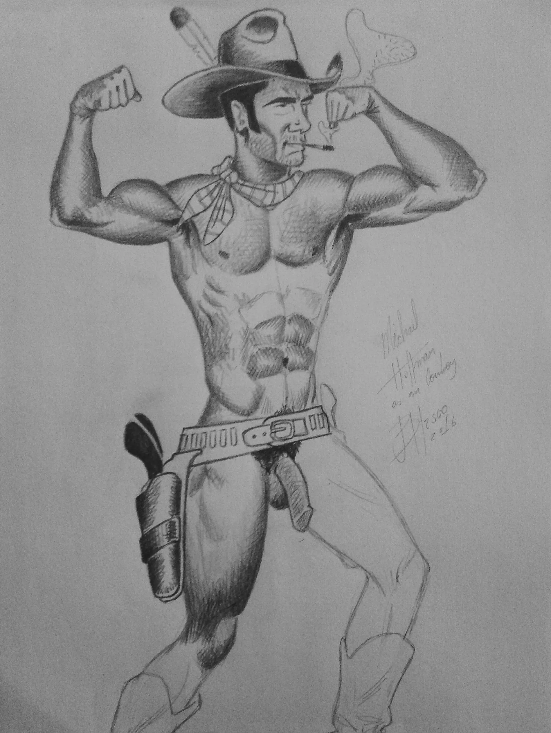 A cowboy sketch, by me.