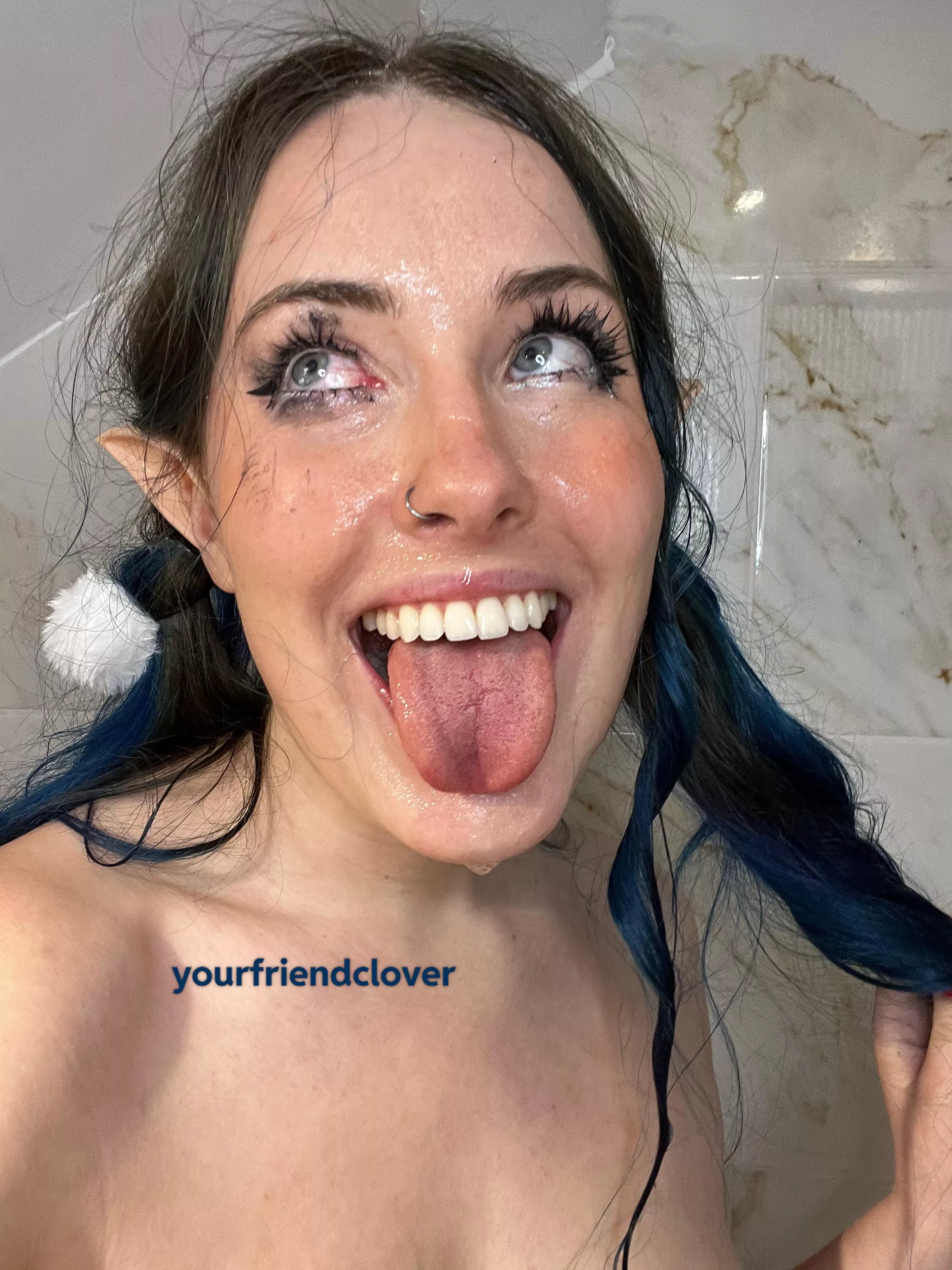 Absolutely covered in my own spit [oc]