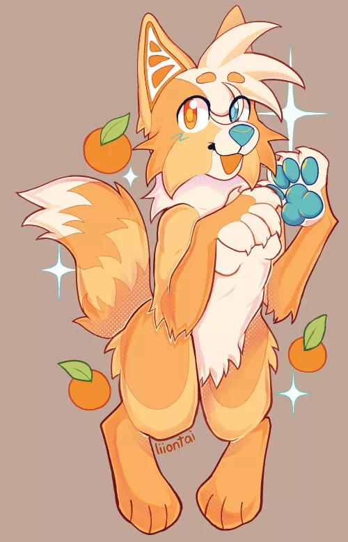 acrylic charm design of my fursona <3