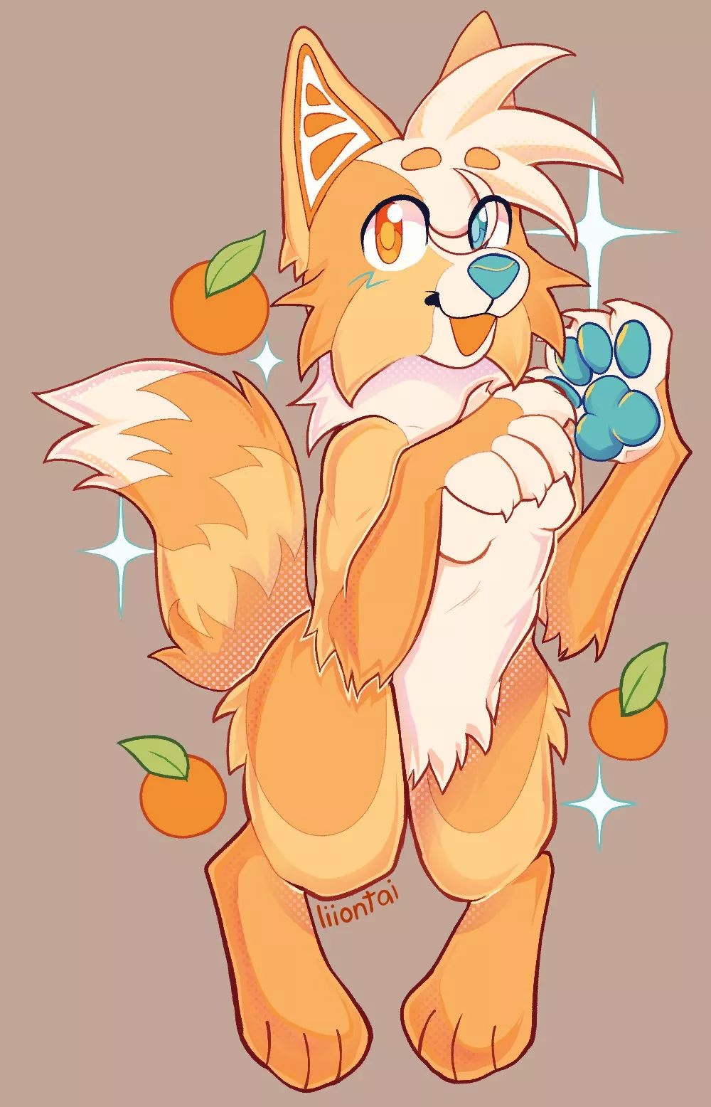 acrylic charm design of my fursona <3