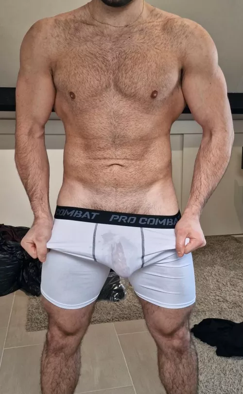 Aw shit, came in my compression shorts. Should I clean this mess up or?