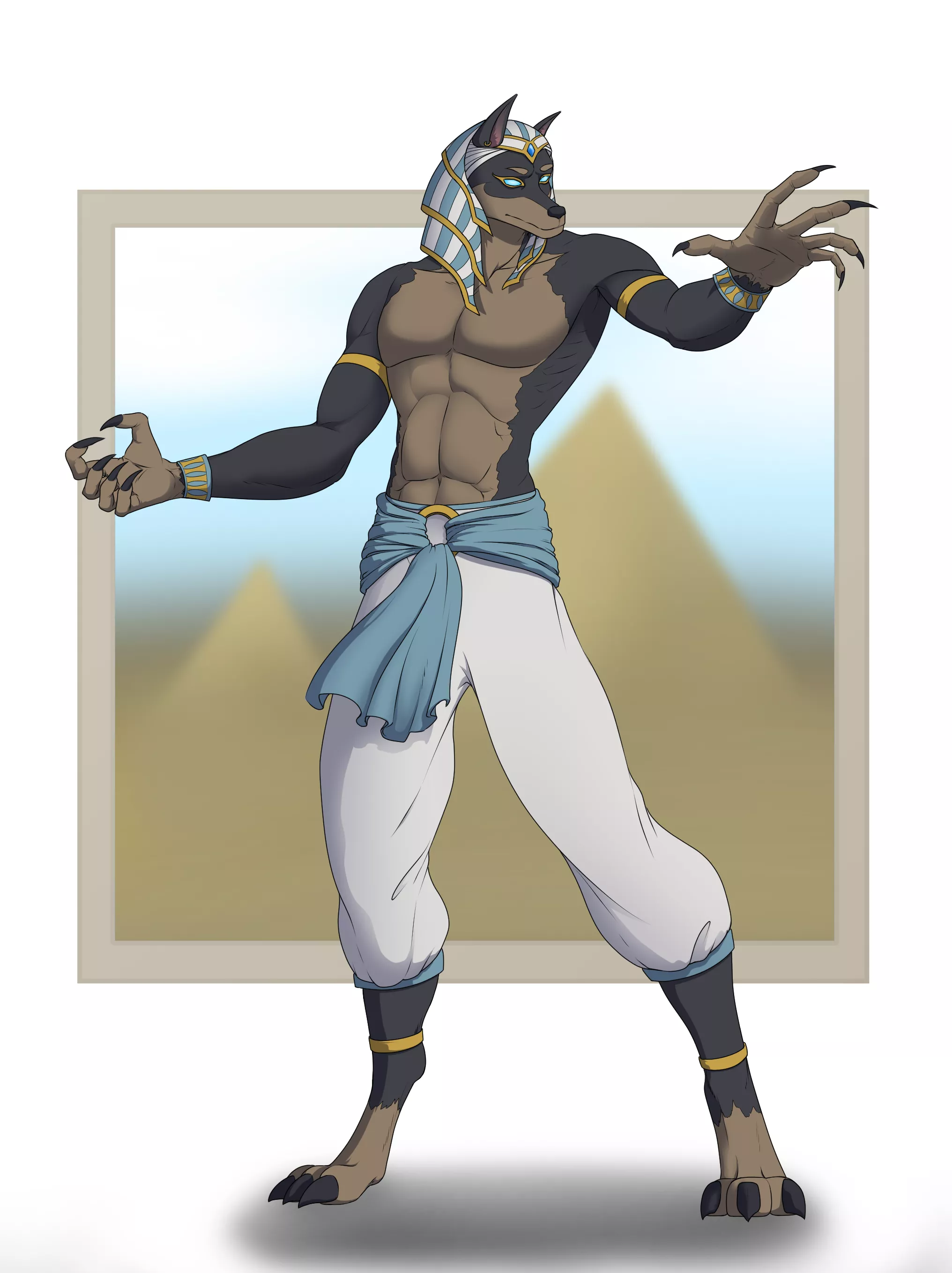 Bit of insight from a non-furry trying to draw my partner's furry (fursona maybe?) (reposting since I actually cleaned it up a bit)