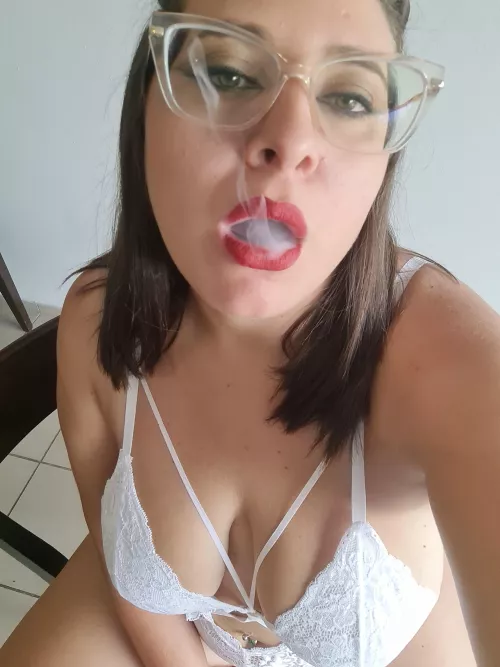 cigarettes, lipstick... the only thing missing is your cock.