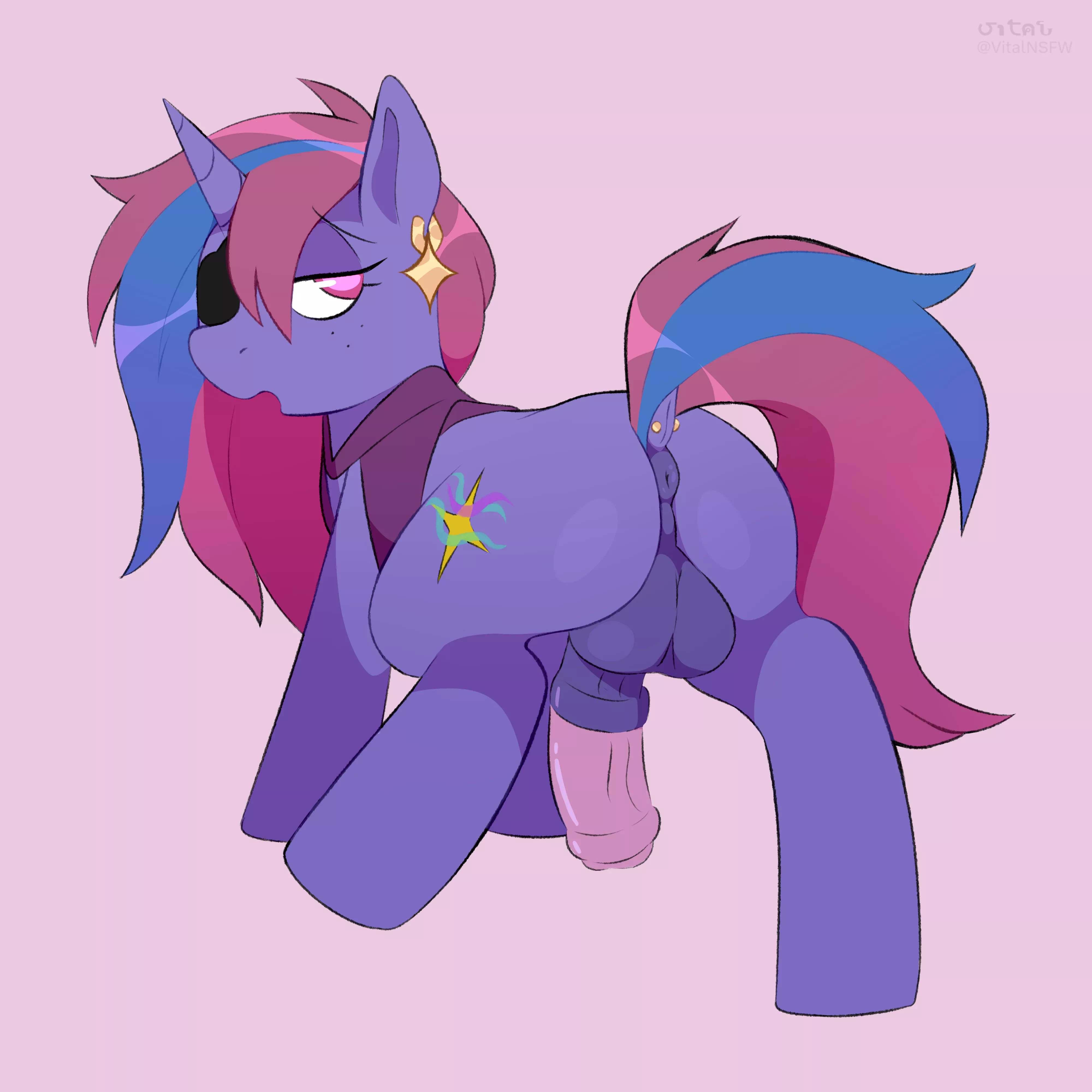 Cute eye patch mare [FUTANARI] (OC)