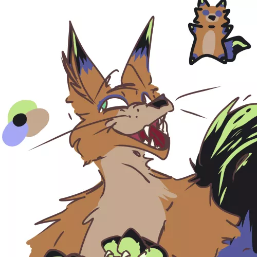 Got another fursona! (Drawn by a friend)