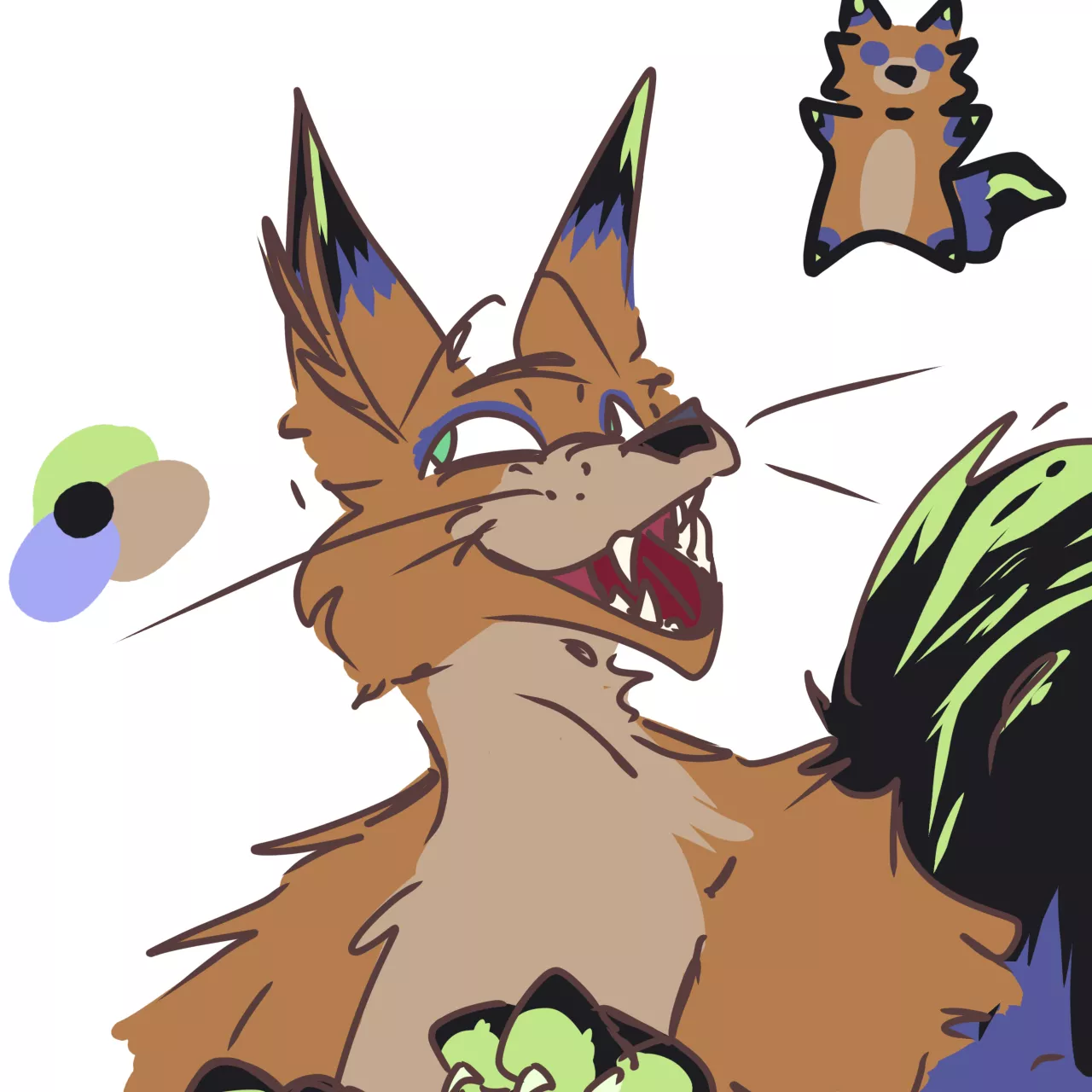 Got another fursona! (Drawn by a friend)