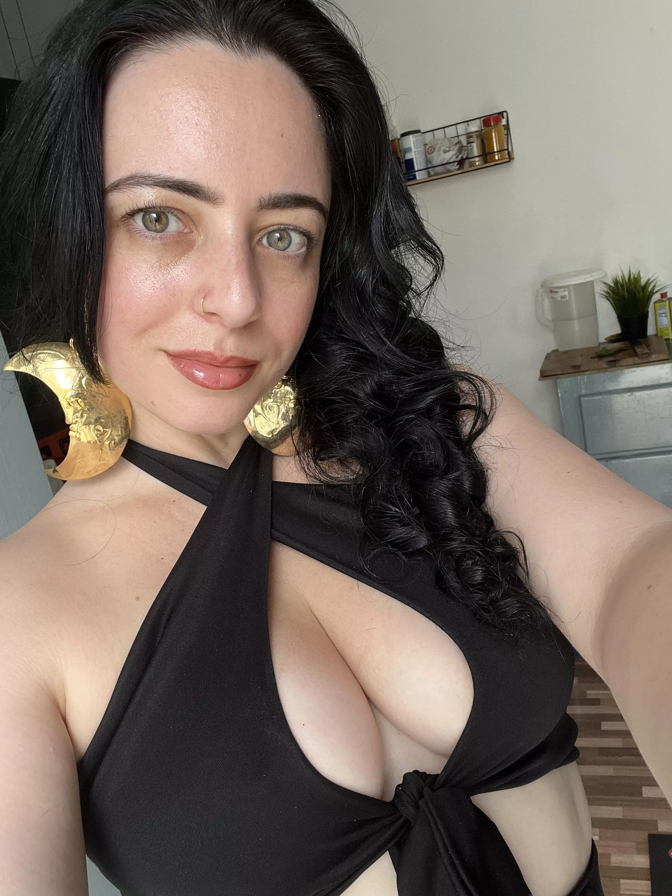 I just let them bounce freely in this halter top