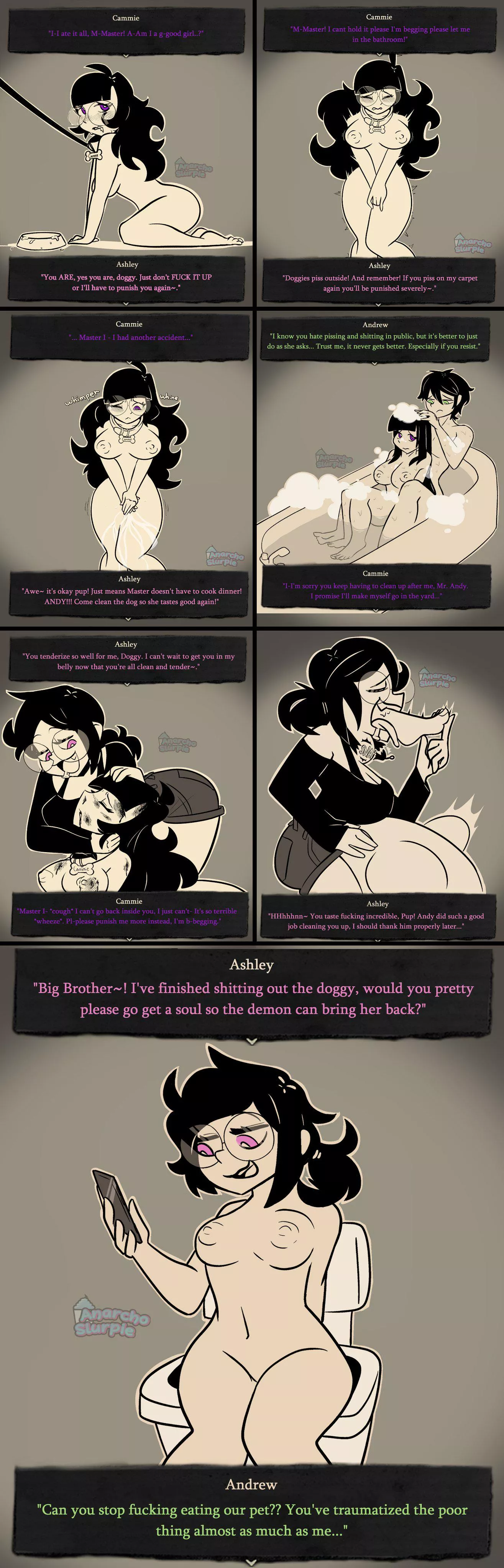 {image} leyley adopts pet mode camm 8-14 (OC by anarcho slurpie) [F/F, Same-Size, Unwilling, Watersports, Disposal]