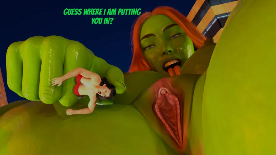 {Image} Poison Ivy - Insertion Vore [Art by BiggestBrawler] [Female Pred] [Female Prey] [Comic] - Follow me on Twitter for more: @BiggestBrawler
