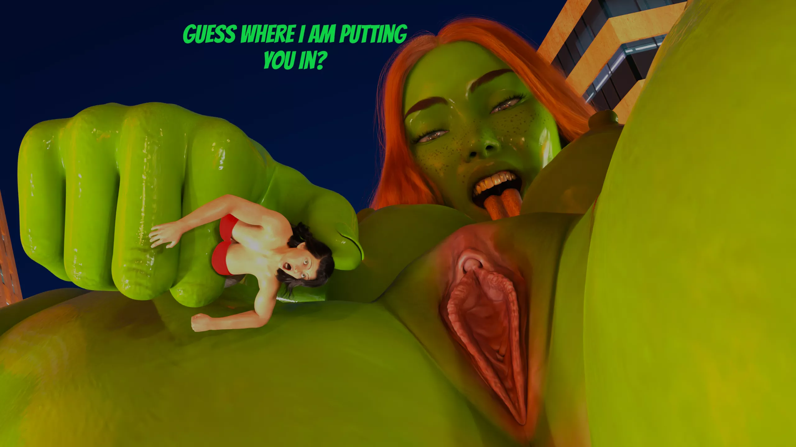 {Image} Poison Ivy - Insertion Vore [Art by BiggestBrawler] [Female Pred] [Female Prey] [Comic] - Follow me on Twitter for more: @BiggestBrawler