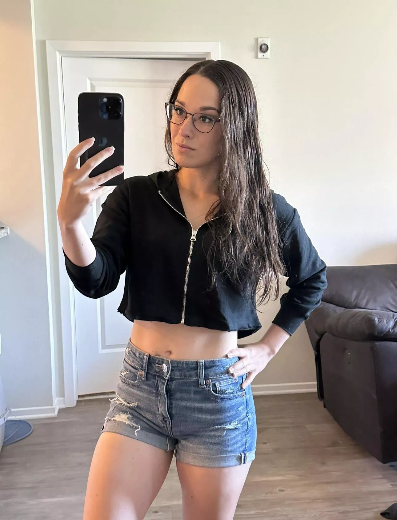 It might be raining but I’m still wearing shorts lol.