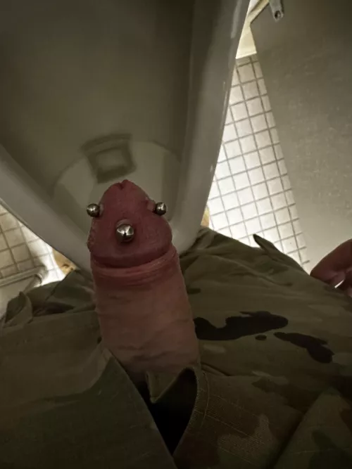 Private standing at attention all ready got some medals for great performance