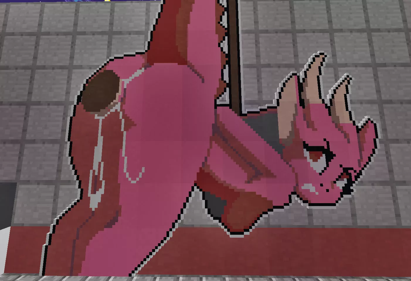 Recreated a frame from Batartcave's Kobold animation in Minecraft Skyfacotry using the Chisel and Bits mod! (Batartcave & Myself)