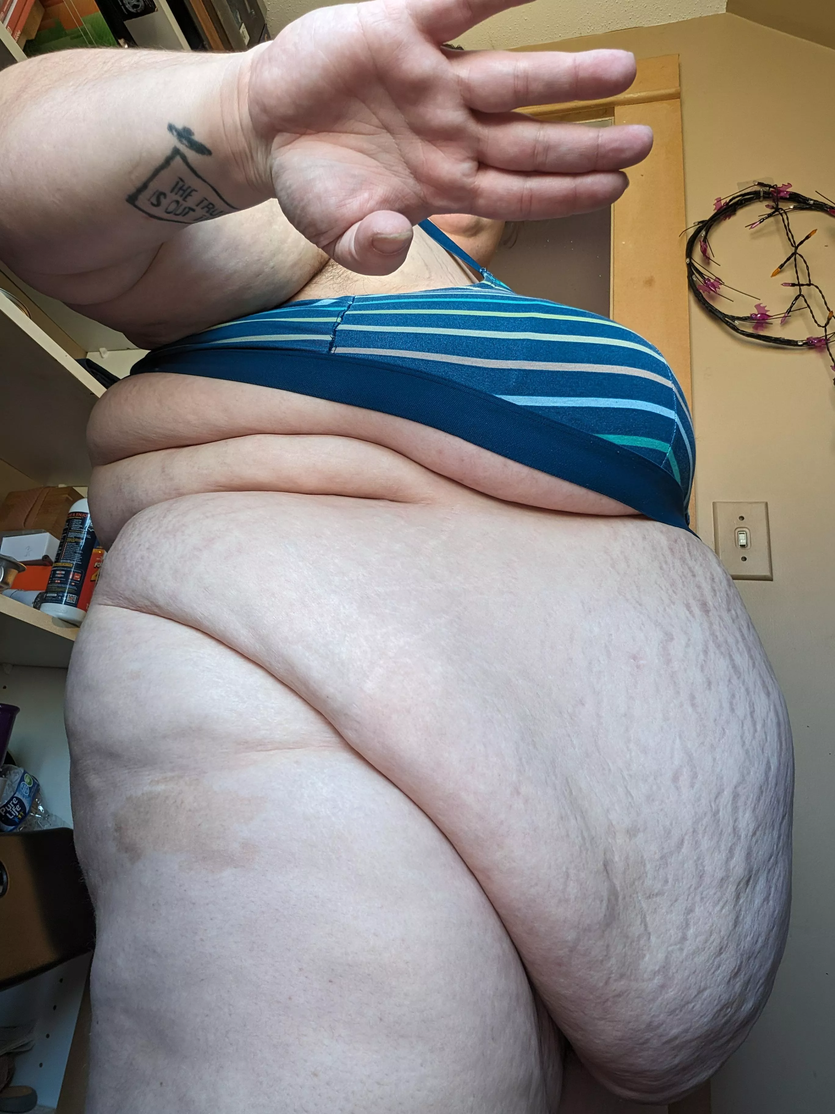 The belly hang is wild