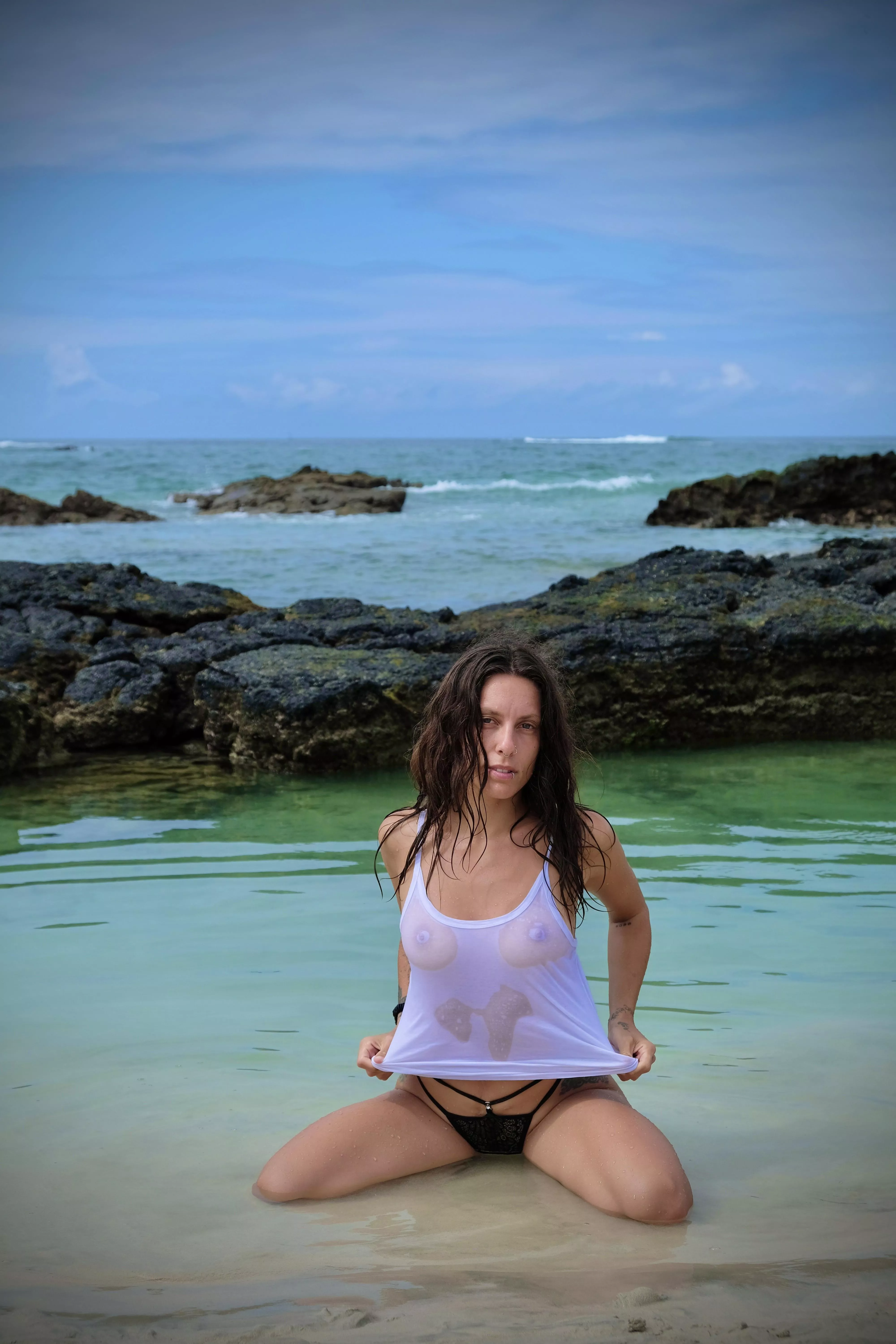 They said I can’t be topless at the beach, so I found a loophole