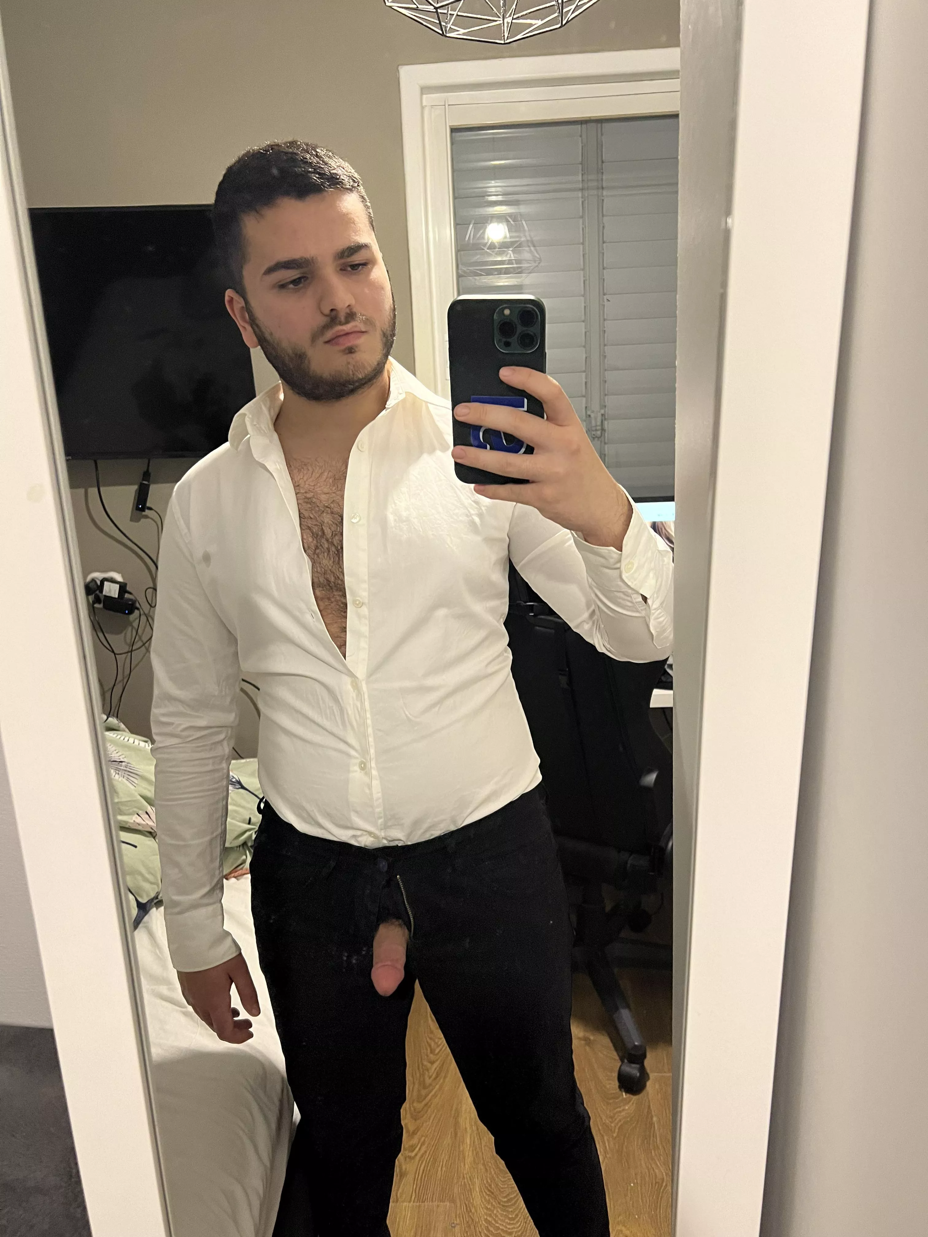 Very hairy chest…should I take the suit off?