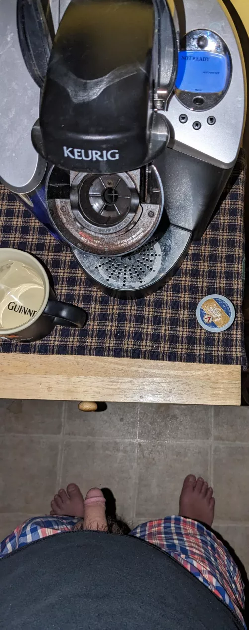 Waiting for the first cup