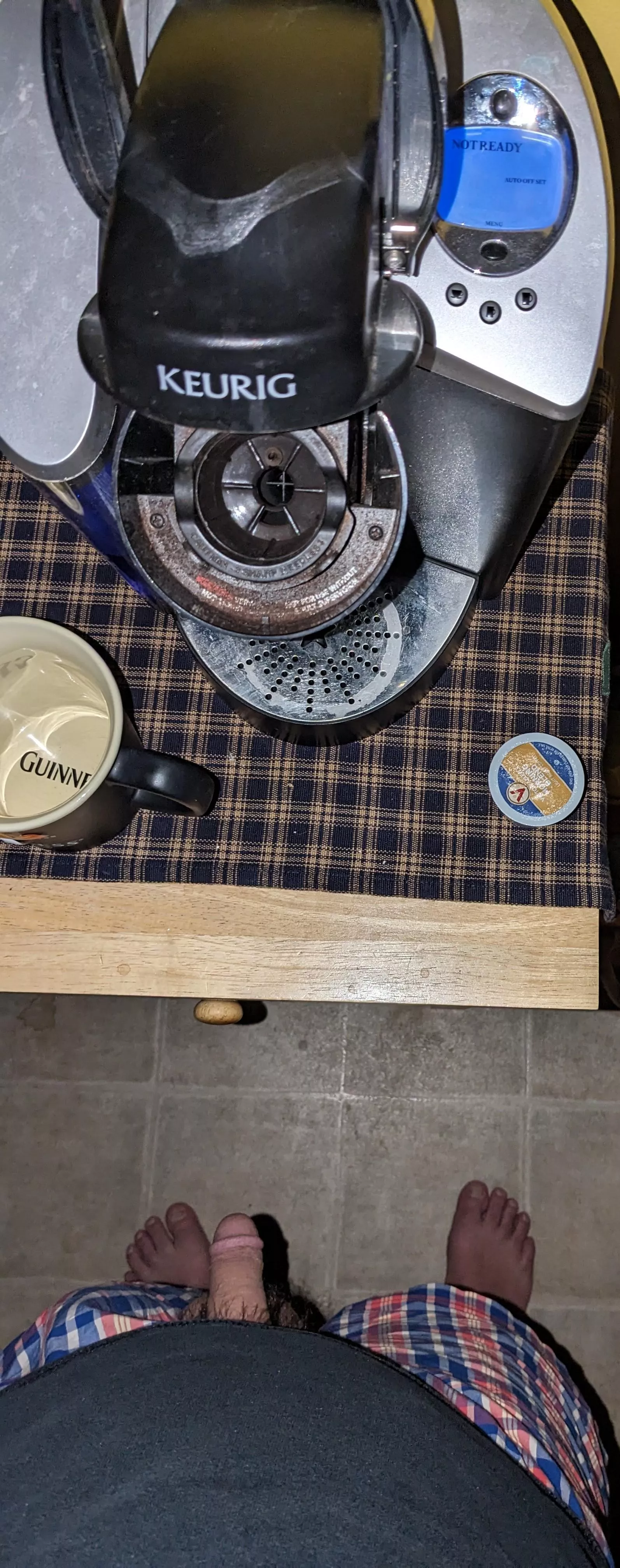 Waiting for the first cup