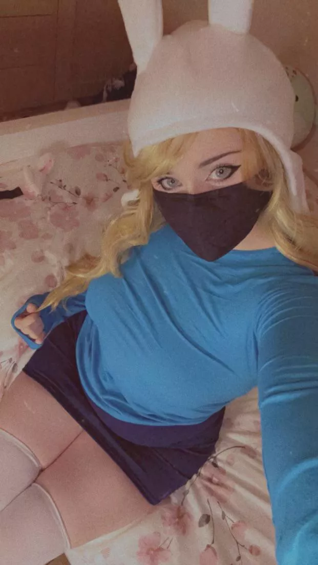 Working on my Fionna cosplay from Adventure Time! 🥰