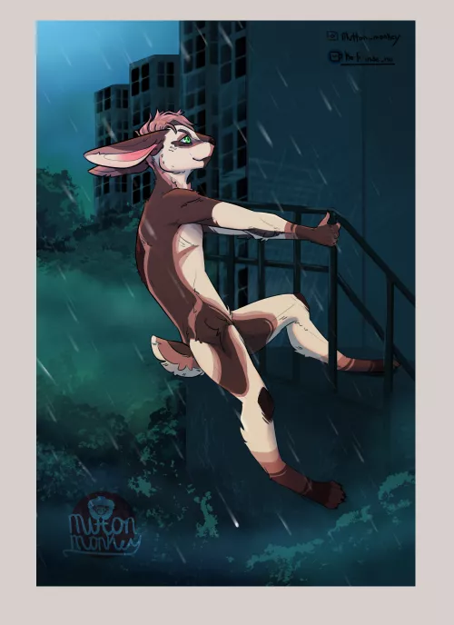 100 furry challenge number 21 youreoutnumbered1to1 (art by me)