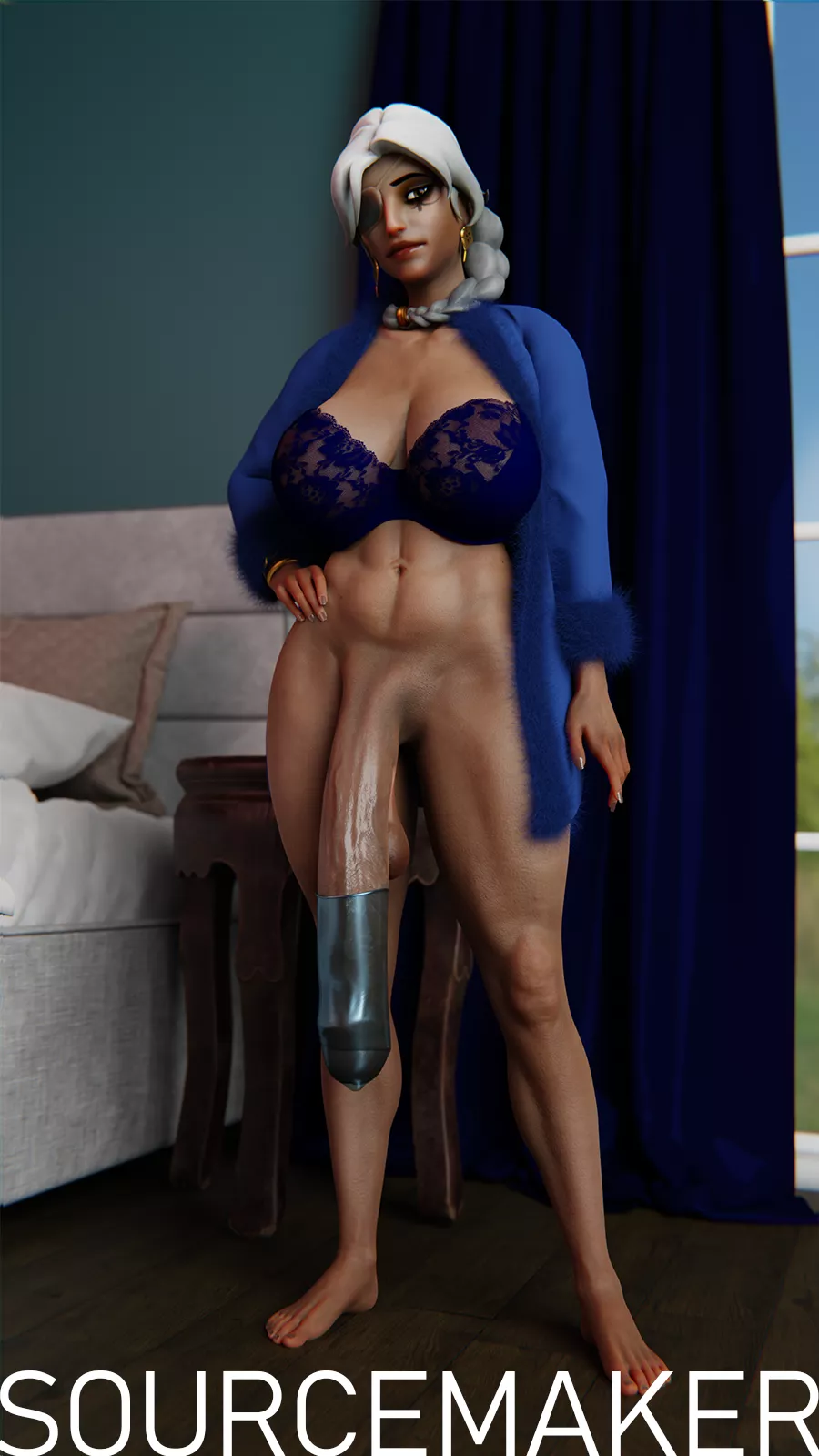 Anas's royal blue robe