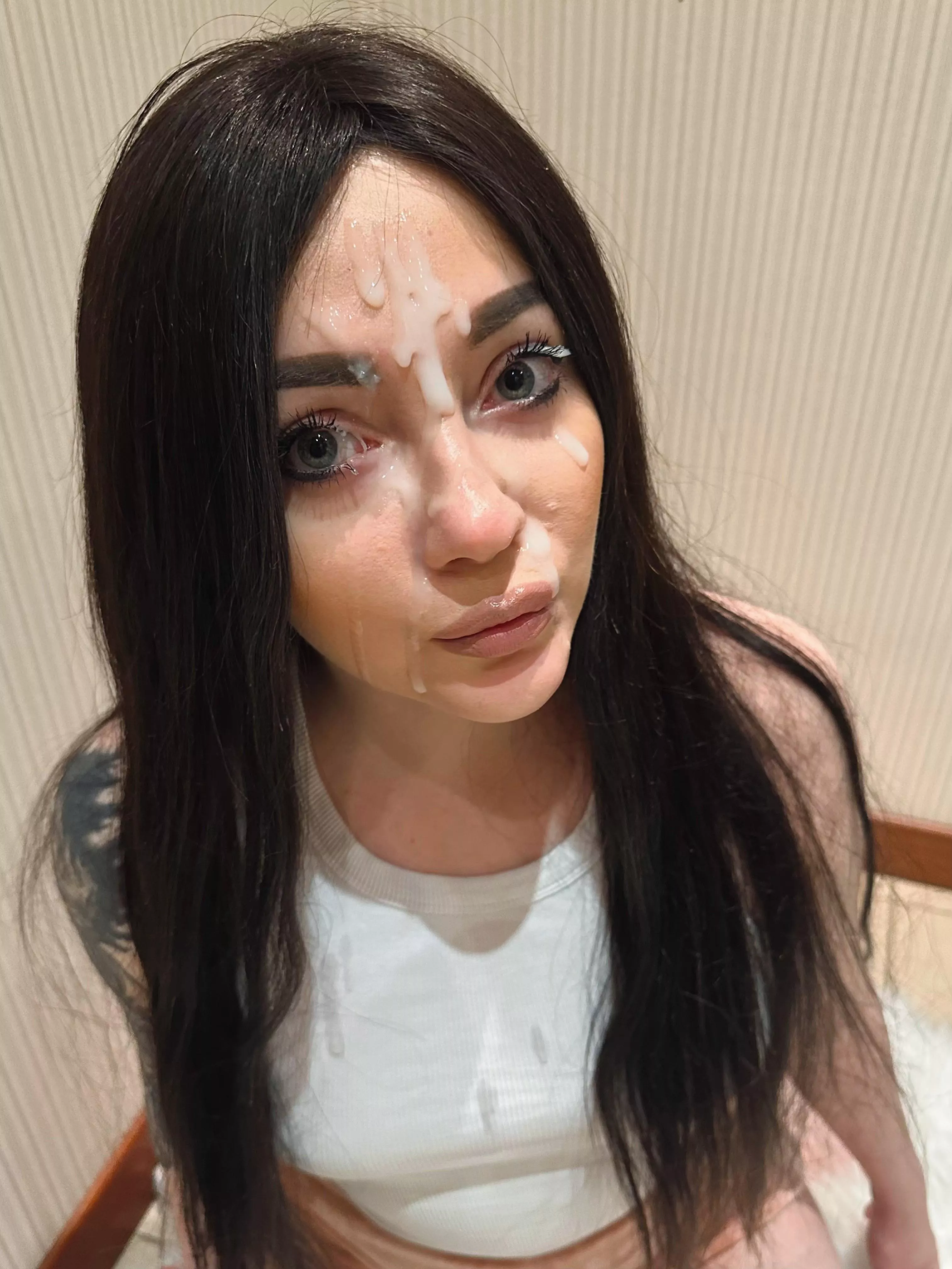 Big facial for cute little girl