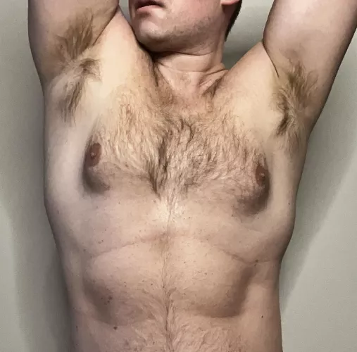 Finding any reason to raise my arms so you can catch a whiff.