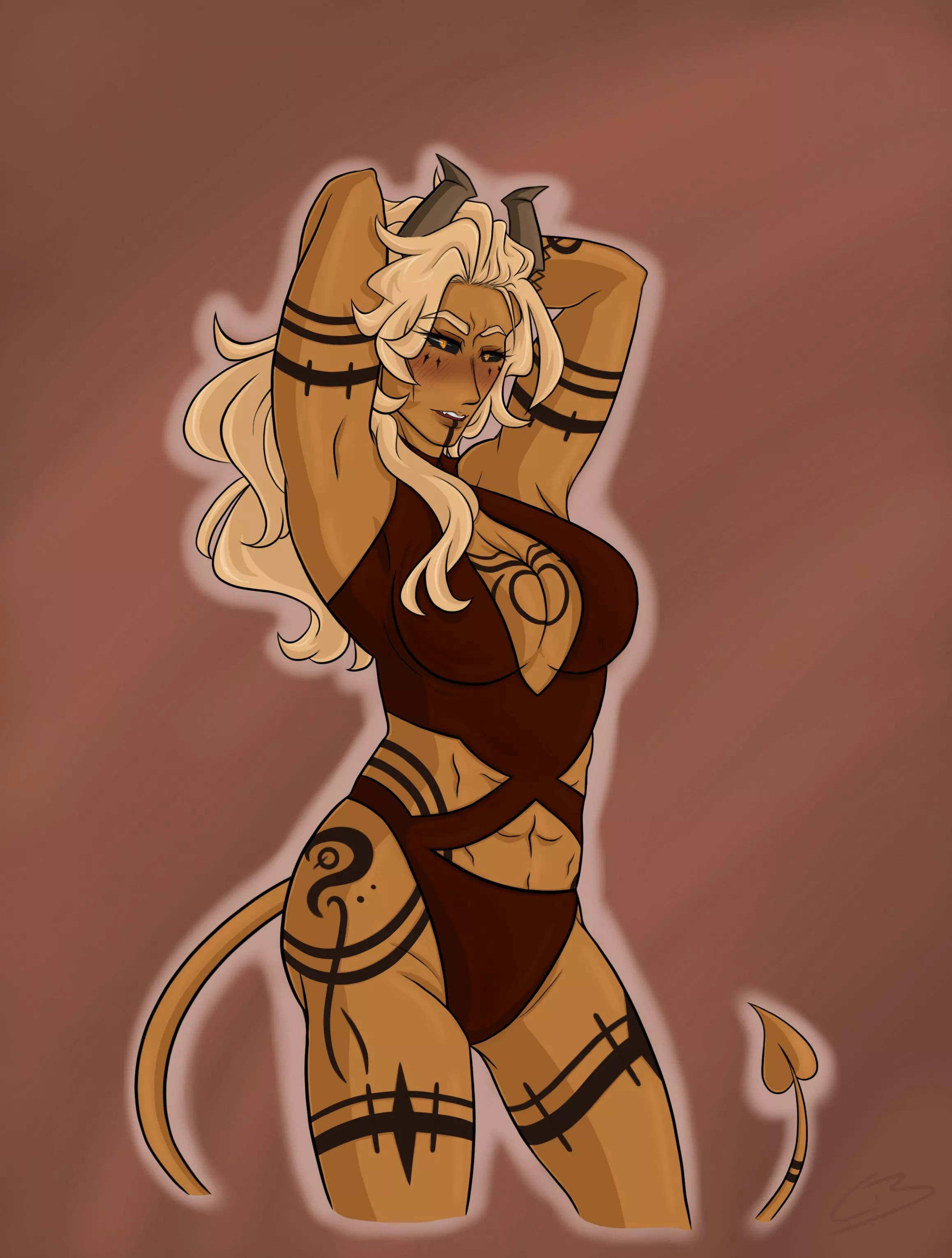 [FOR HIRE] An older piece of my Tiefling Barbarian