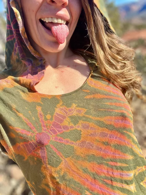 Hanging out in my tie die hoodie