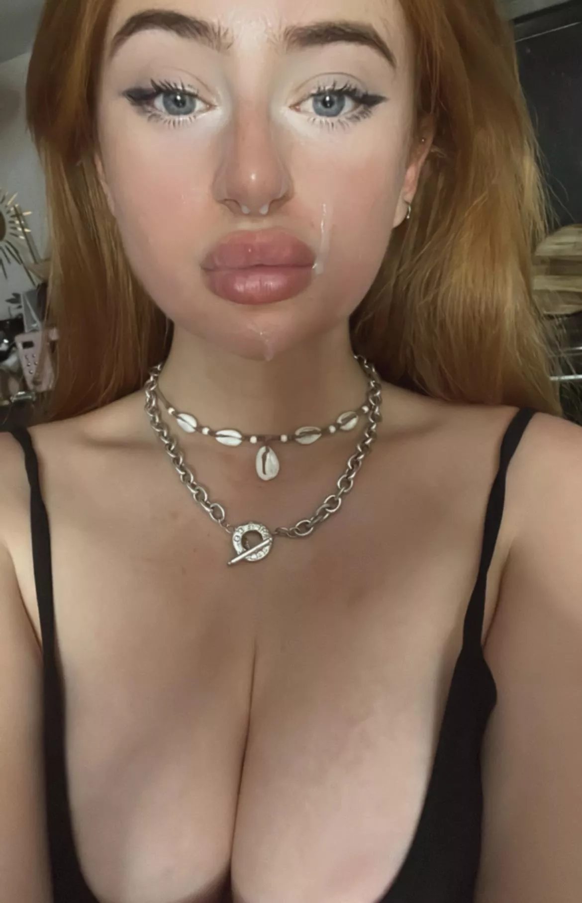 He dared me to walk around the campus with his cum on my face