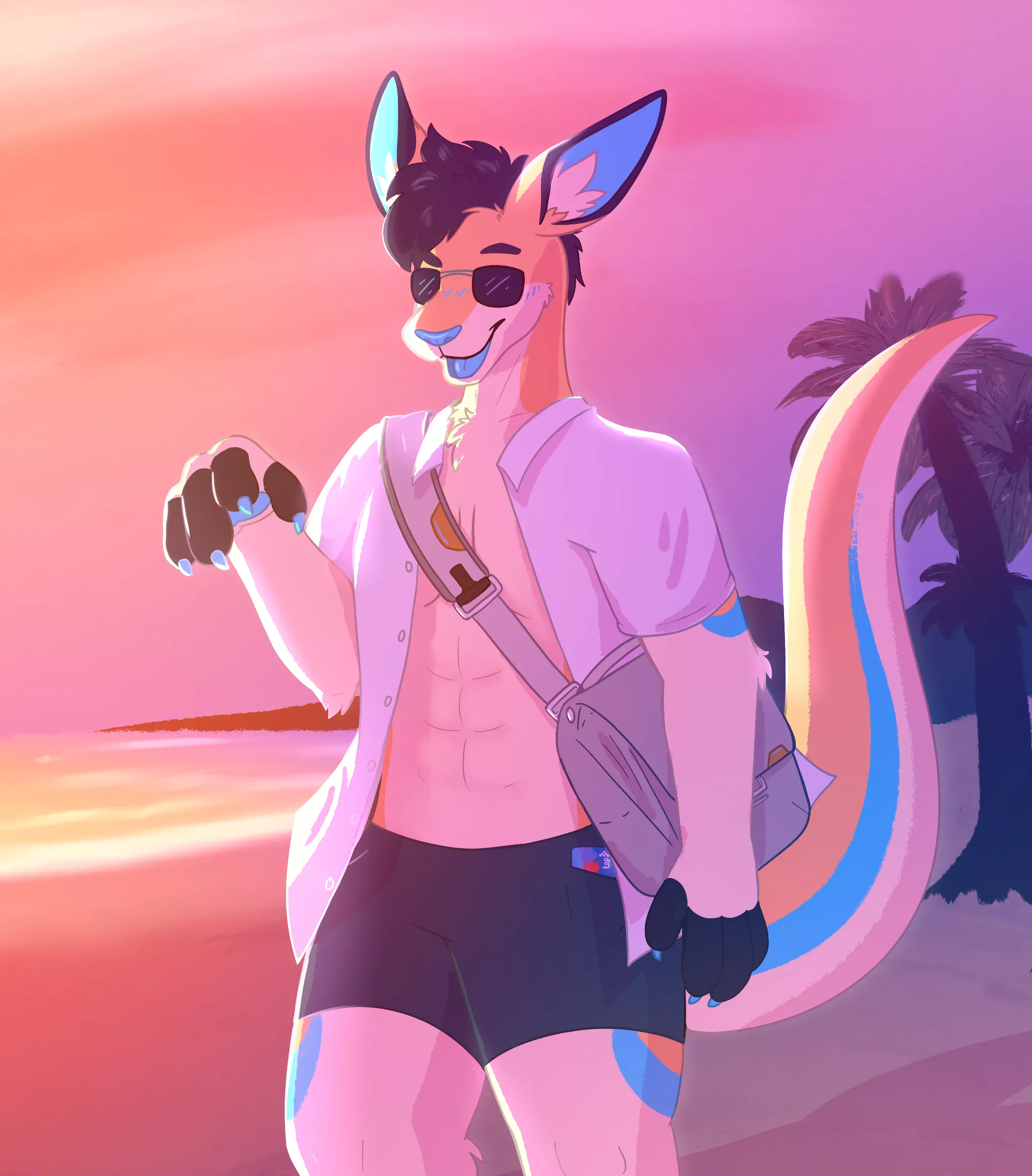 He walks up to you at the beach, what do you do :3 [Art by me]