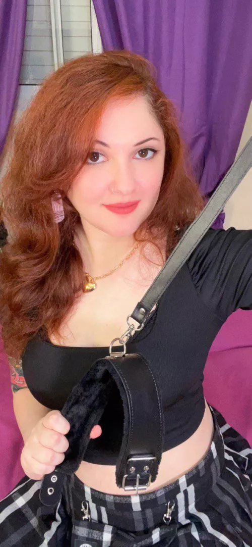 I'll walk you around the house on your bitch leash [F]