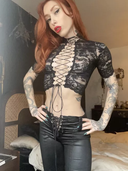 Leather and lace