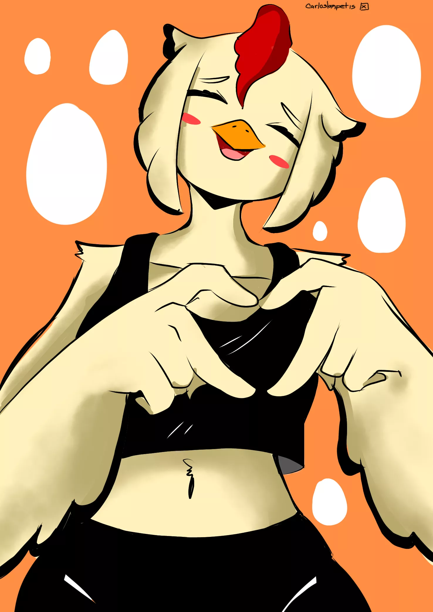 Maggie wants to know if you want to eat with her? More beautiful birds I will continue drawing UvU