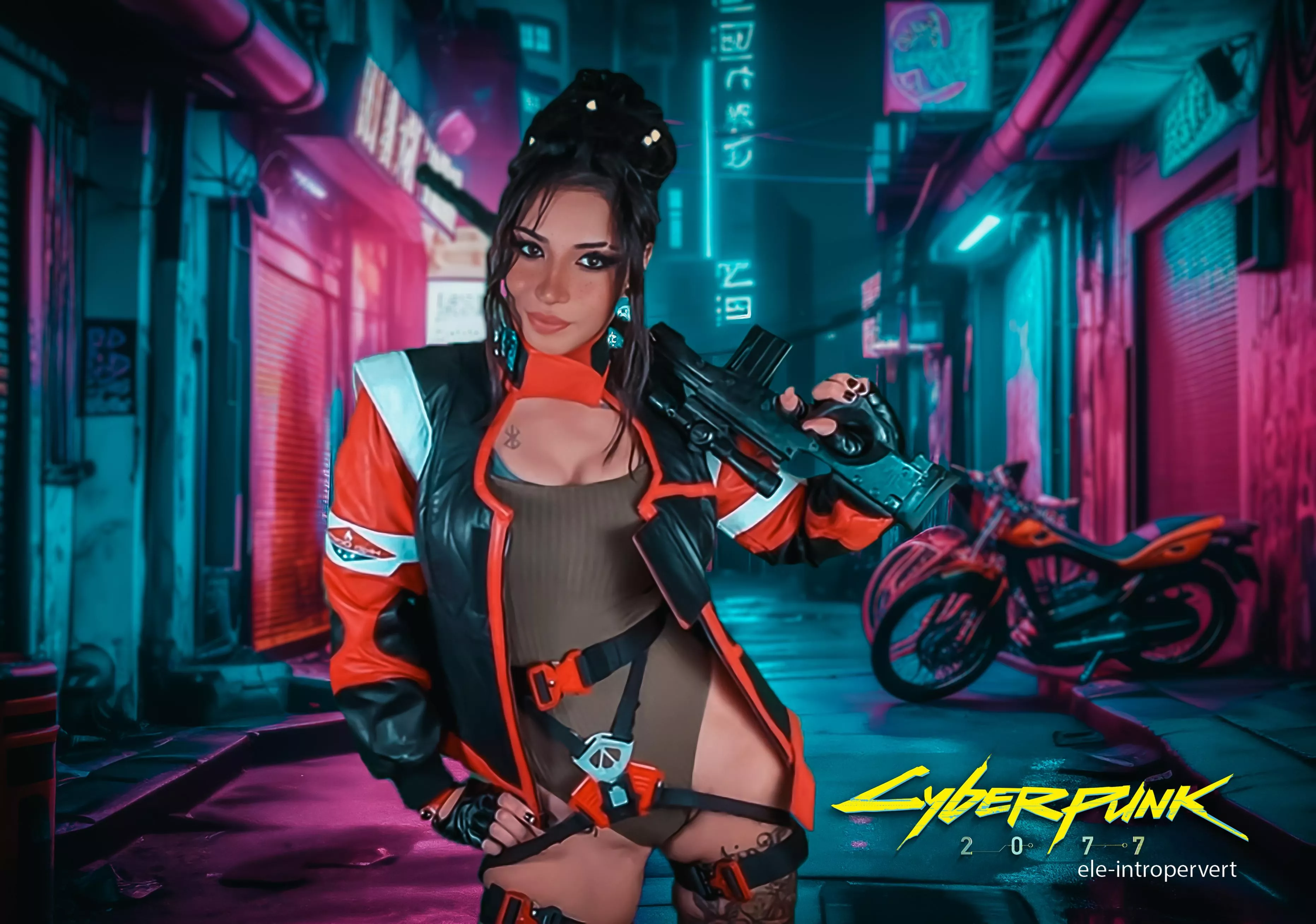 My Panam Palmer Cosplay from Cyberpunk 2077 - I used a green screen to make a cyberpunk edit! :P