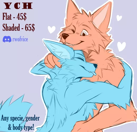 New hug YCH is out now! 10 slots only