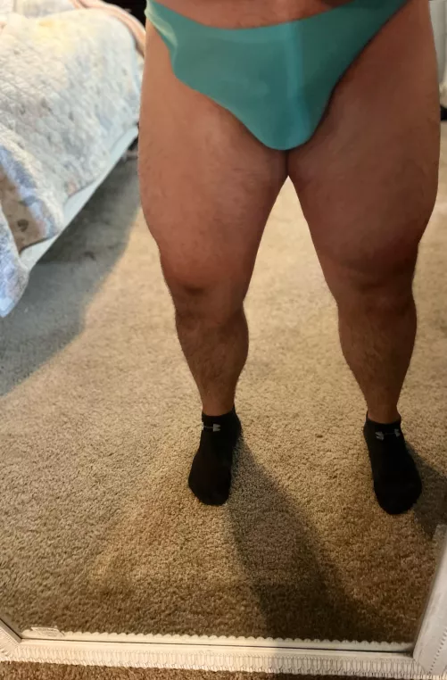 Not a jock but a thong. Still seems appropriate.