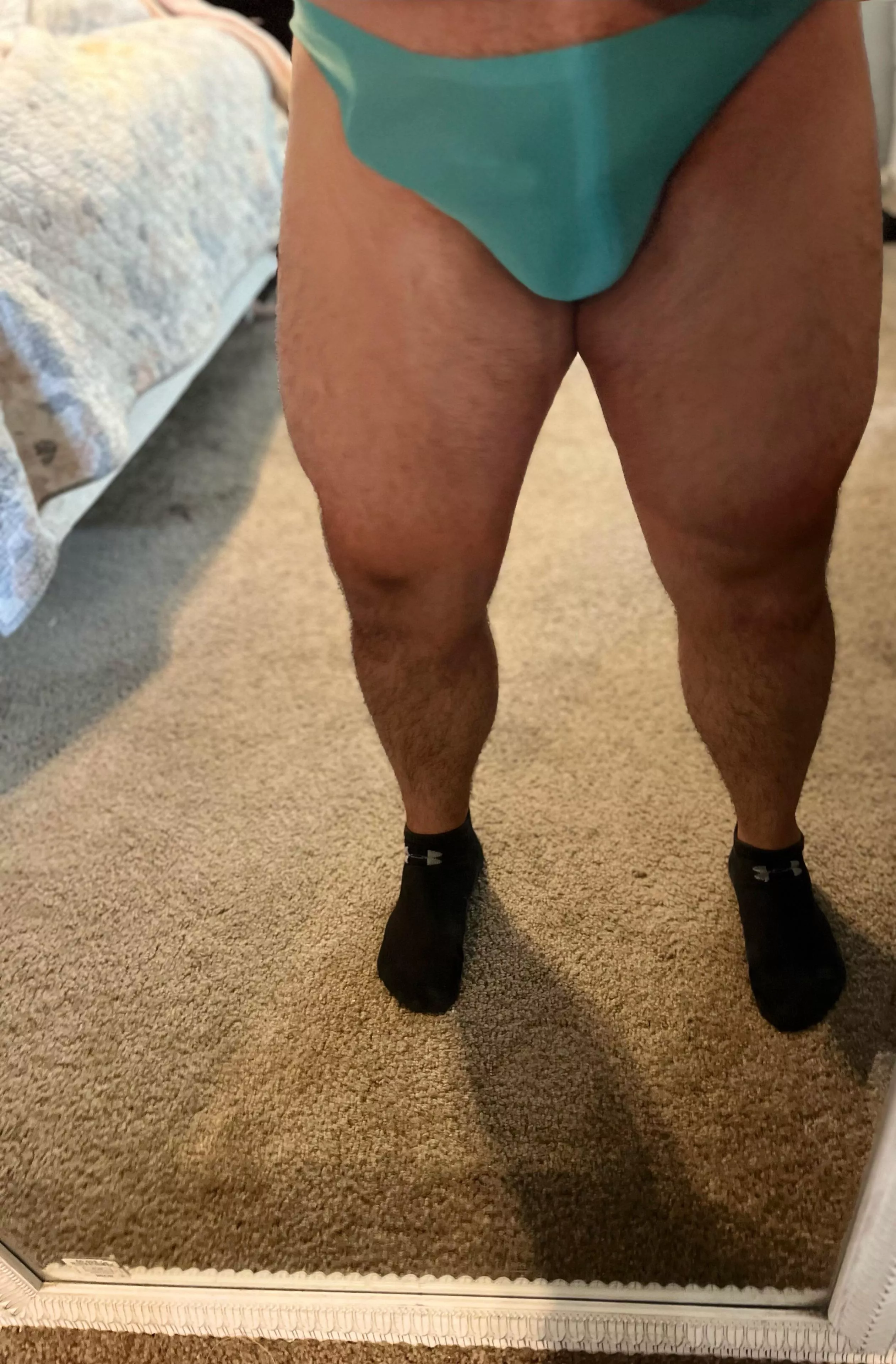 Not a jock but a thong. Still seems appropriate.