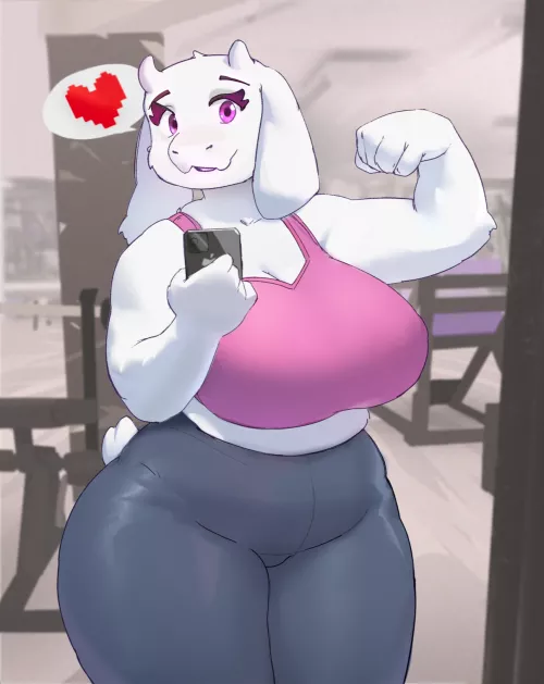 [OC] [Toriel] Her fist day at gym!