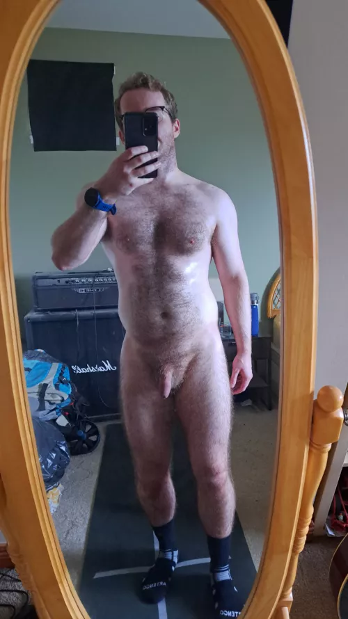 Rate my sweaty post workout body. 27 (m), 5'7, 73 kg