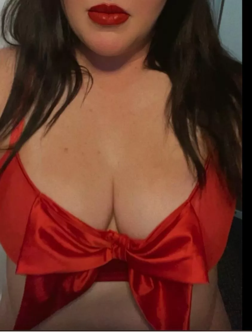 red satin bra